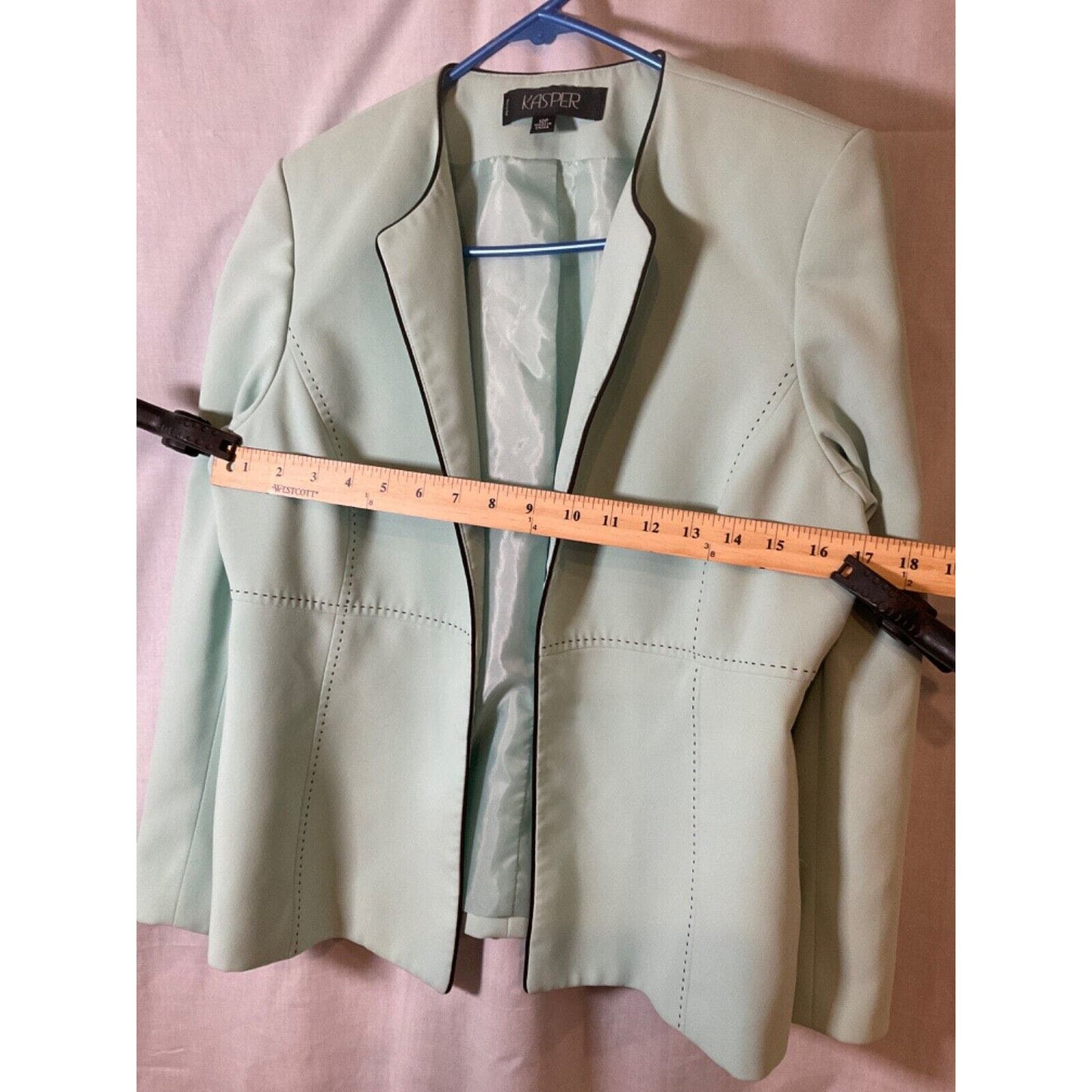 Kasper Petite Suit Set Womens Size 10P 2 Piece Blazer Jacket Pencil Skirt