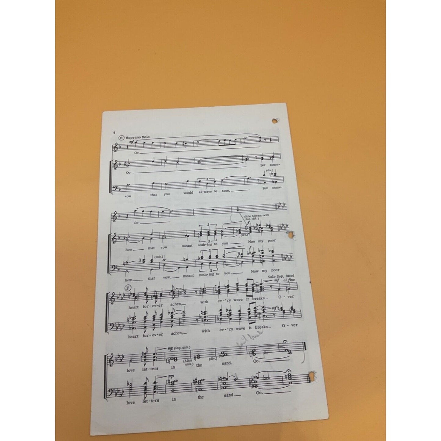 Antique Choral Music Collection – "Deep Purple," "Love Letters in the Sand"