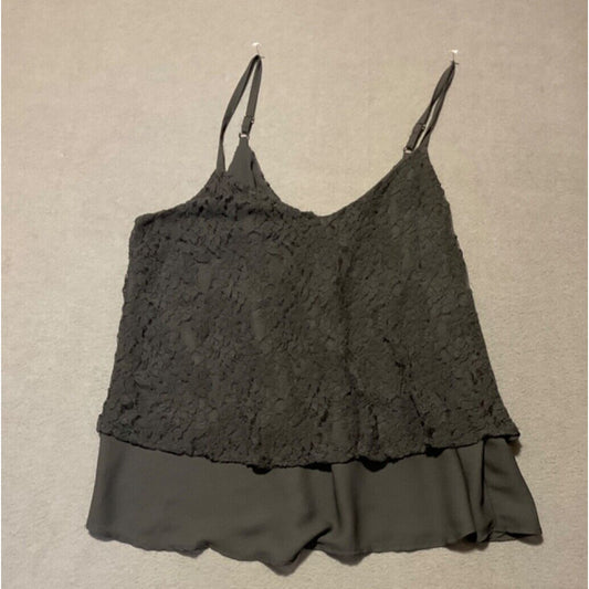 Torrid Black Lace Cami Top Size 1 Y2K Romantic Whimsygoth Grunge