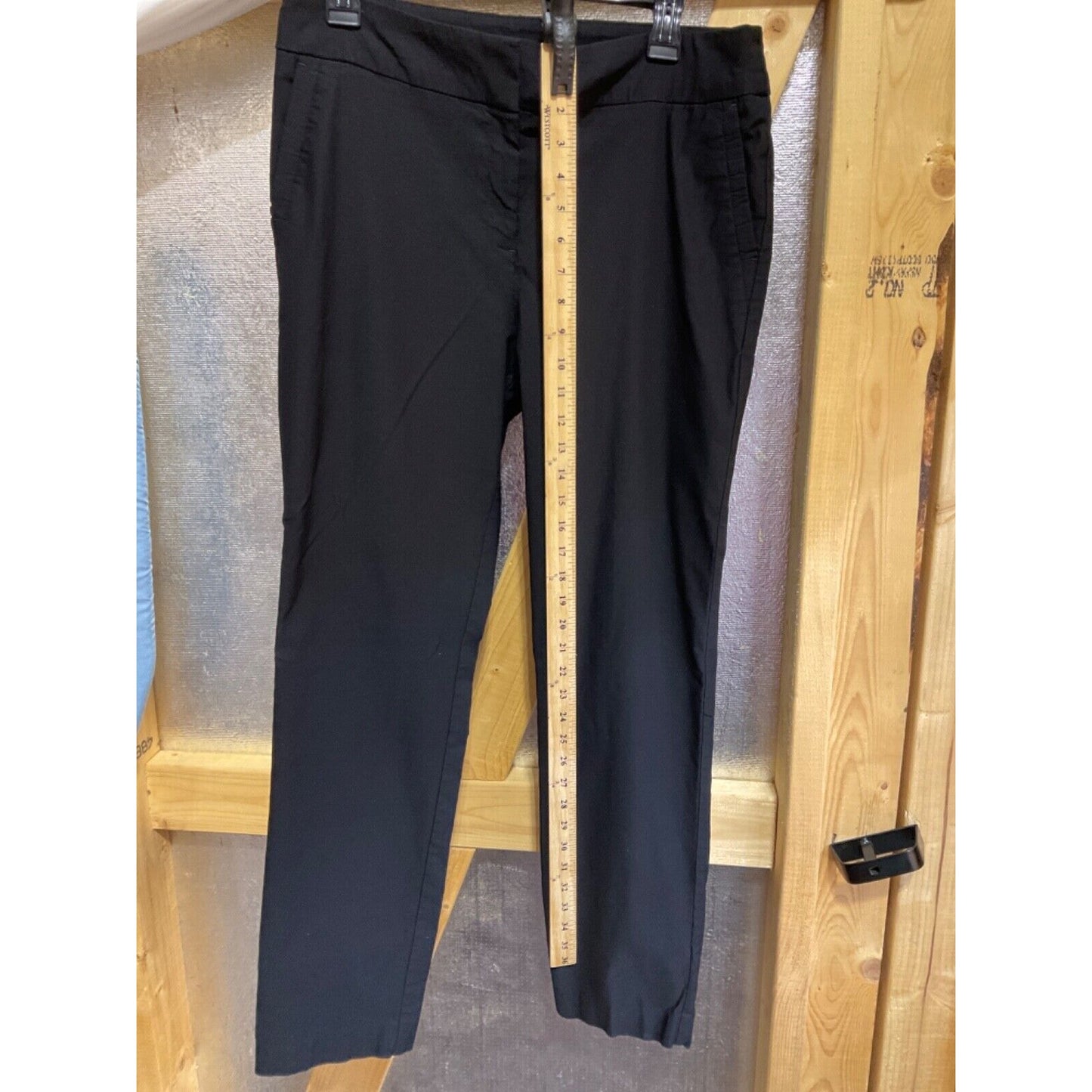 Worthington Women's Black Pants Size 12 Stretchy Wide Waistband 34"W 29"L