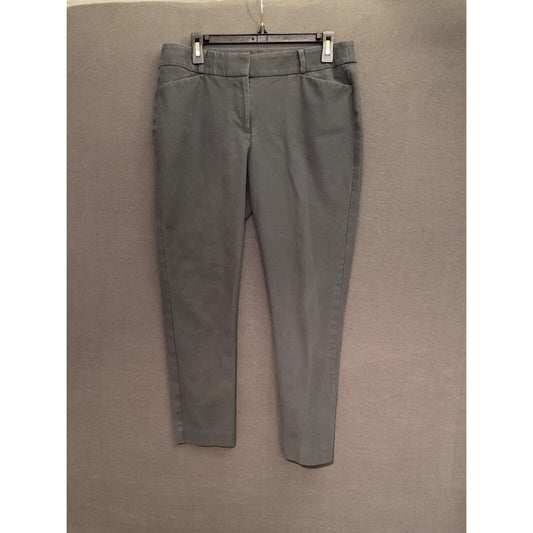 Ann Taylor LOFT Julie Skinny Gray Dress Trousers Women's 8 Stretch Flat Front