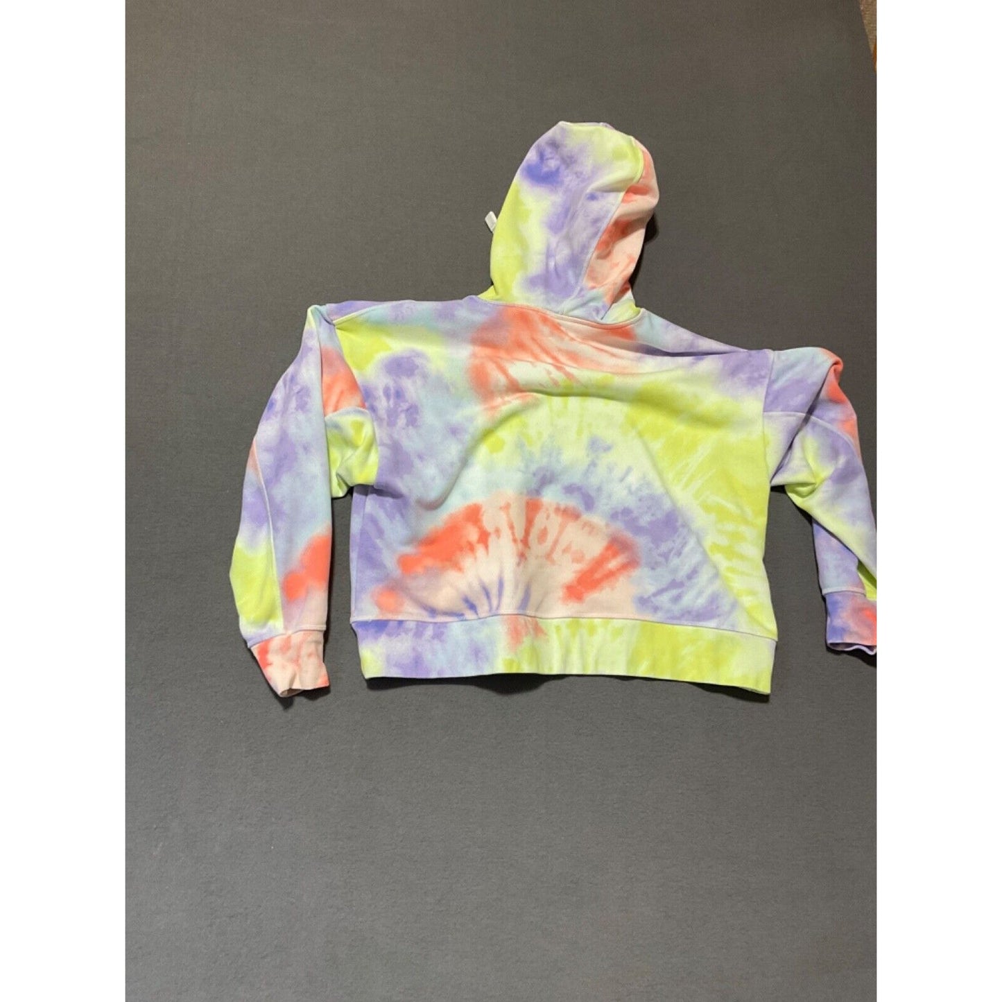 Nike Women’s Tie-Dye Crop Hoodie Pullover Sweatshirt Multicolor Pastel Logo Sz S