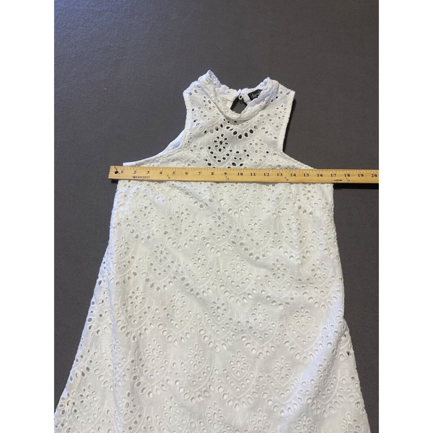 White Sleeveless Eyelet Summer Dress by Derek Heart, Youth Medium