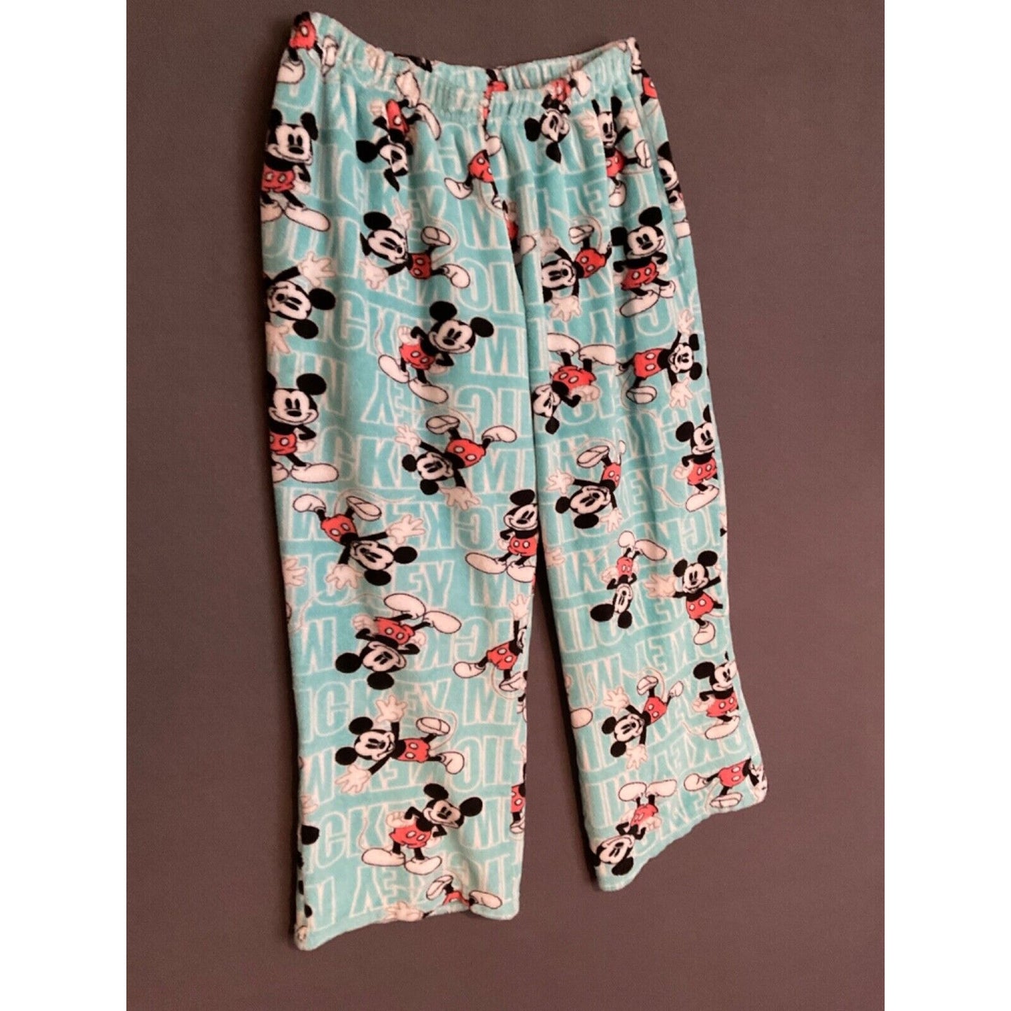 Disney Mickey Mouse Fleece Pajama Pants Women’s Size XL Blue Cozy Sleepwear