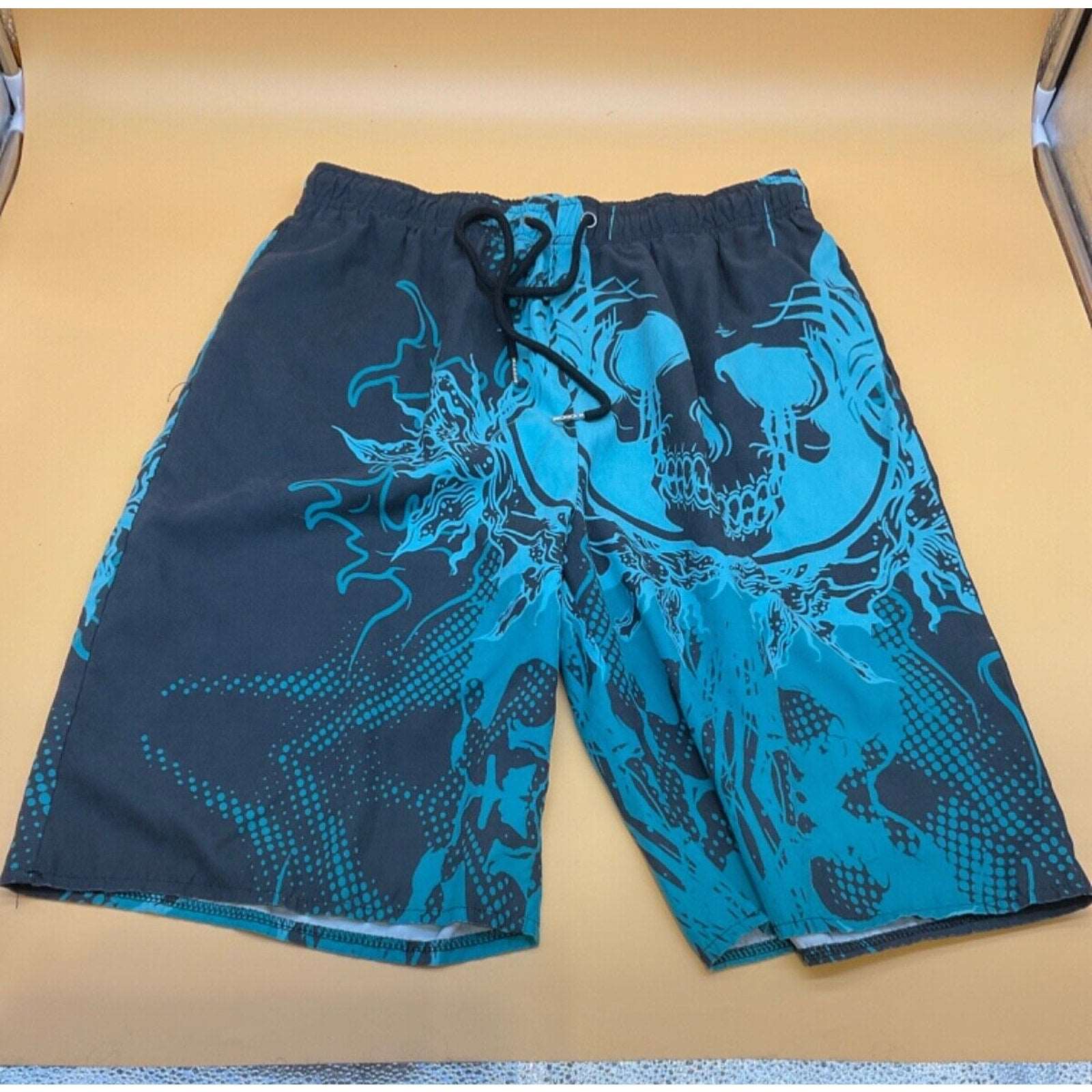 Lot of 2 Men's Swim Trunks Speedo Multicolor Mesh Lined & Unbranded Polyester/S