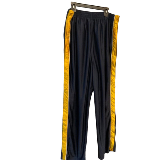 Men's Blue & Gold Breakaway Pants L, 100% Polyester Athletic Basketball Warm Up