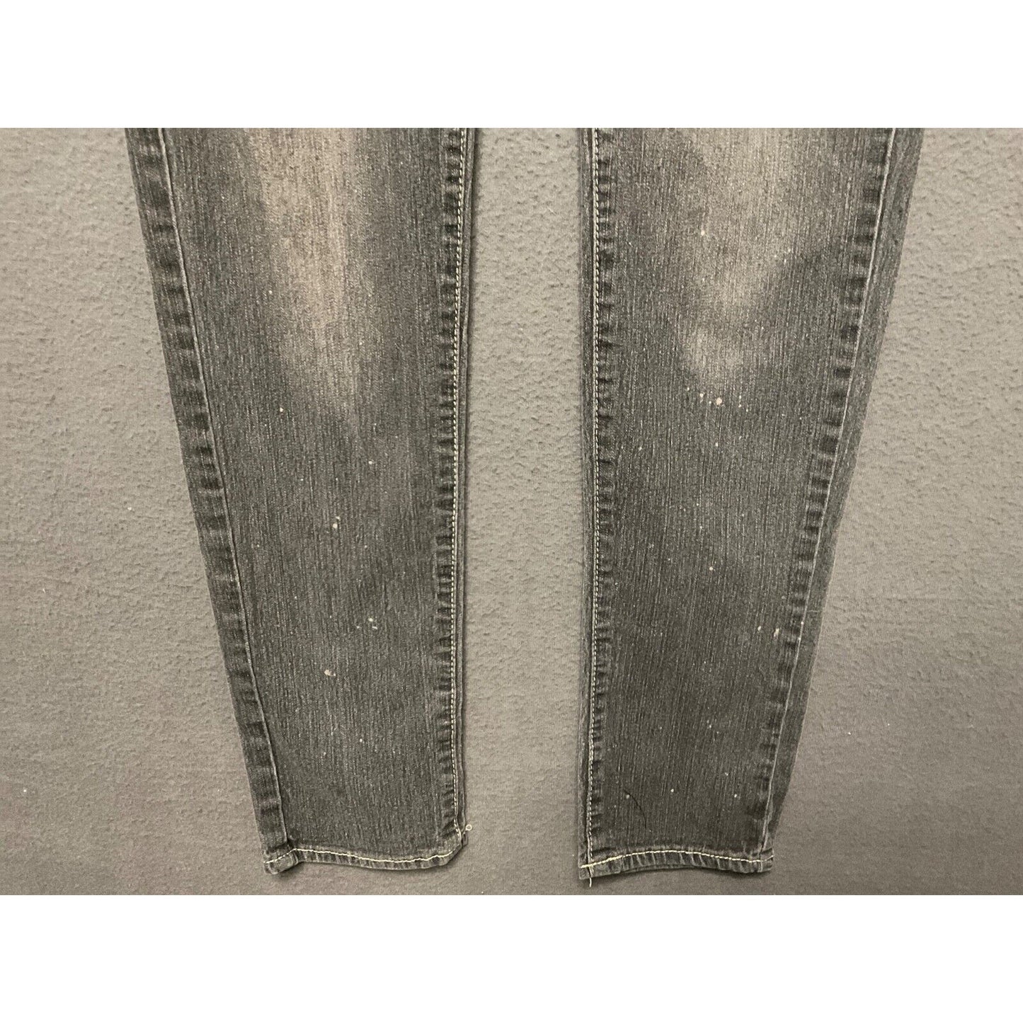 Apple Bottoms Jeans 9/10 Gray Skinny Embroidered Pockets Distressed Vintage