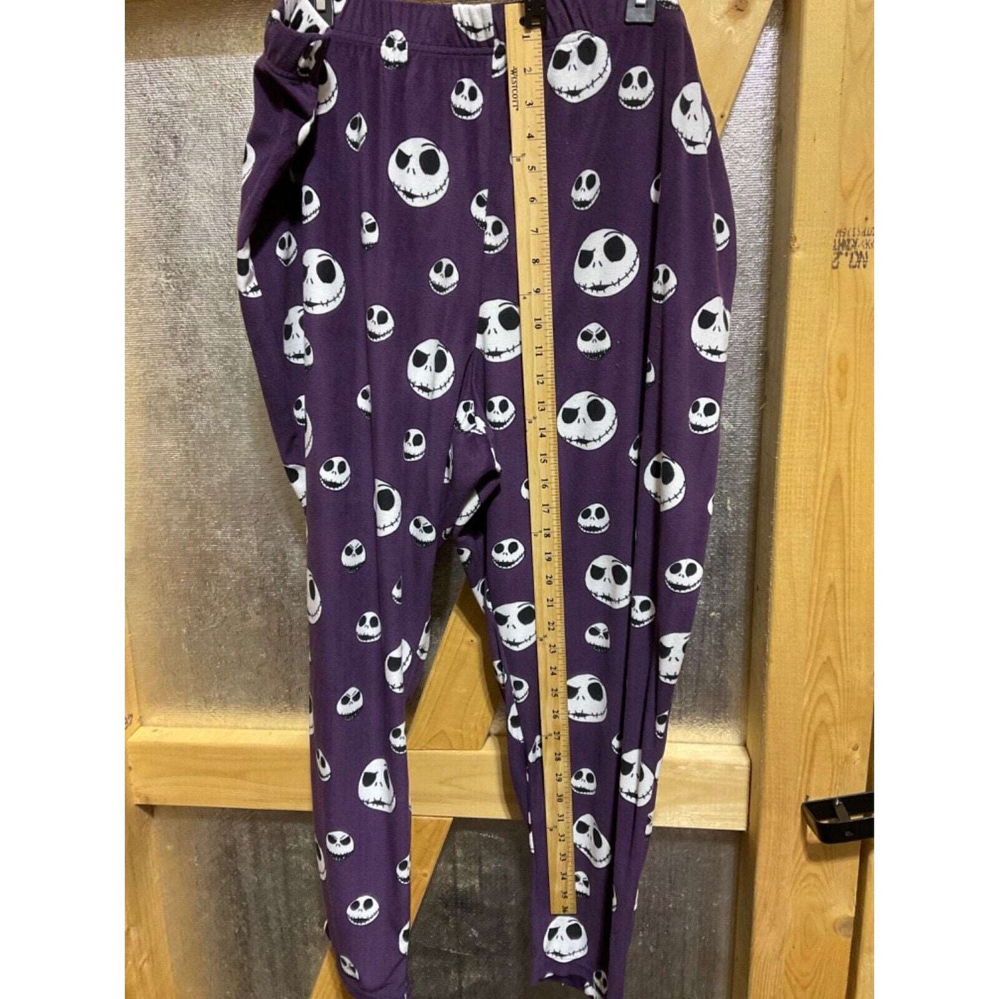 Disney Skellington "Nightmare Before Coffee" Christmas Pajamas 2PC 3X Purple