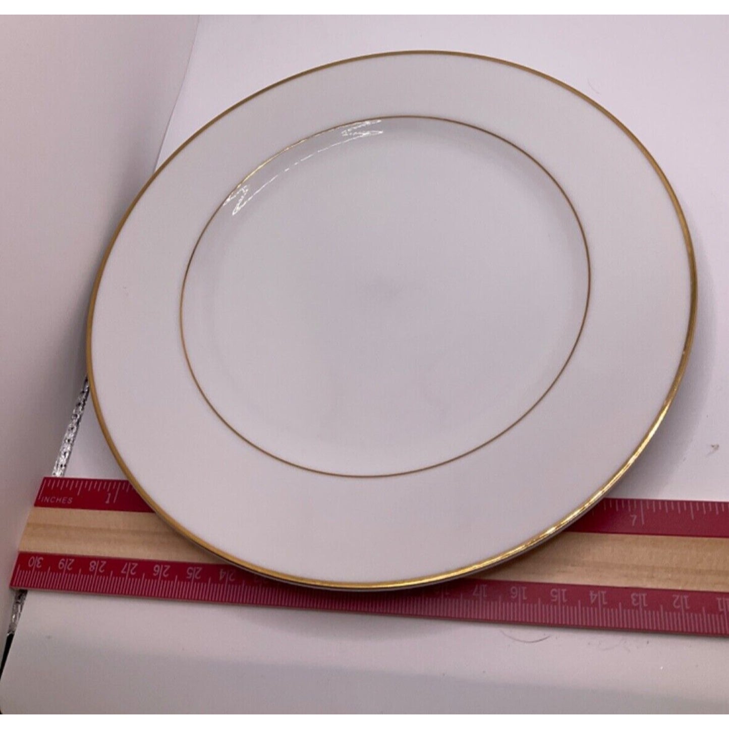 Vintage Sango China Salad Plate Savory 3724 7.5" Gold Trim, Japan Made HOLIDAY