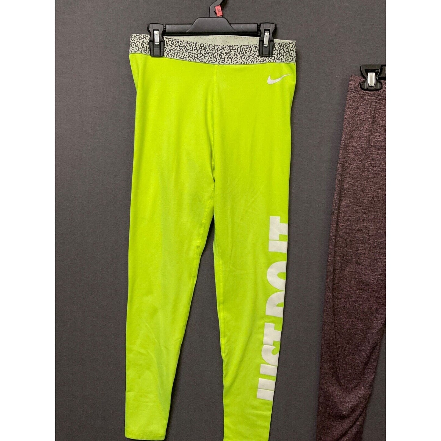 Nike Pro Dri-Fit & Style 5 Leggings Lot Medium Yellow & Brown Stretch Activewear