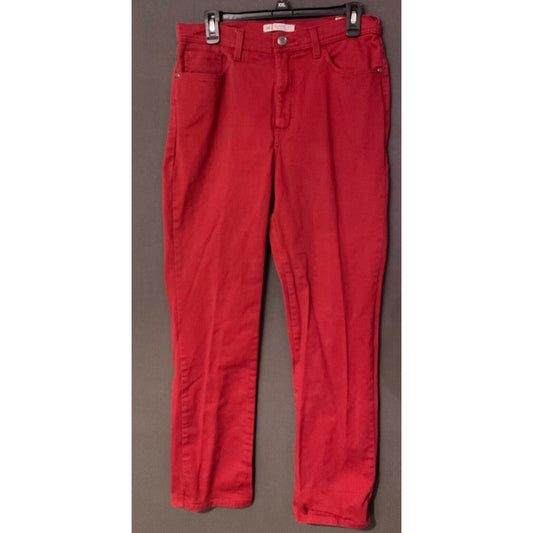 Lee Classic Fit Red Denim Pants 32x30 High Waist Cotton Blend Women’s High Waist