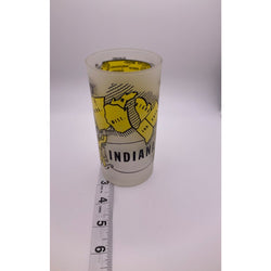 Vintage Indiana State Collectible Souvenir Drinking Glass - 5" Tall