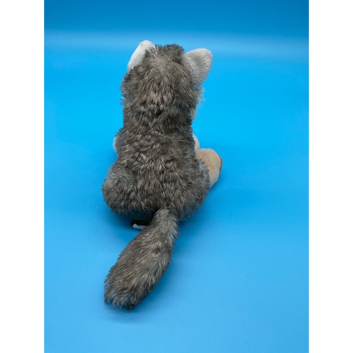 Wild Republic Realistic Sitting Gray Wolf Pup Plush Stuffed Small 8” Soft