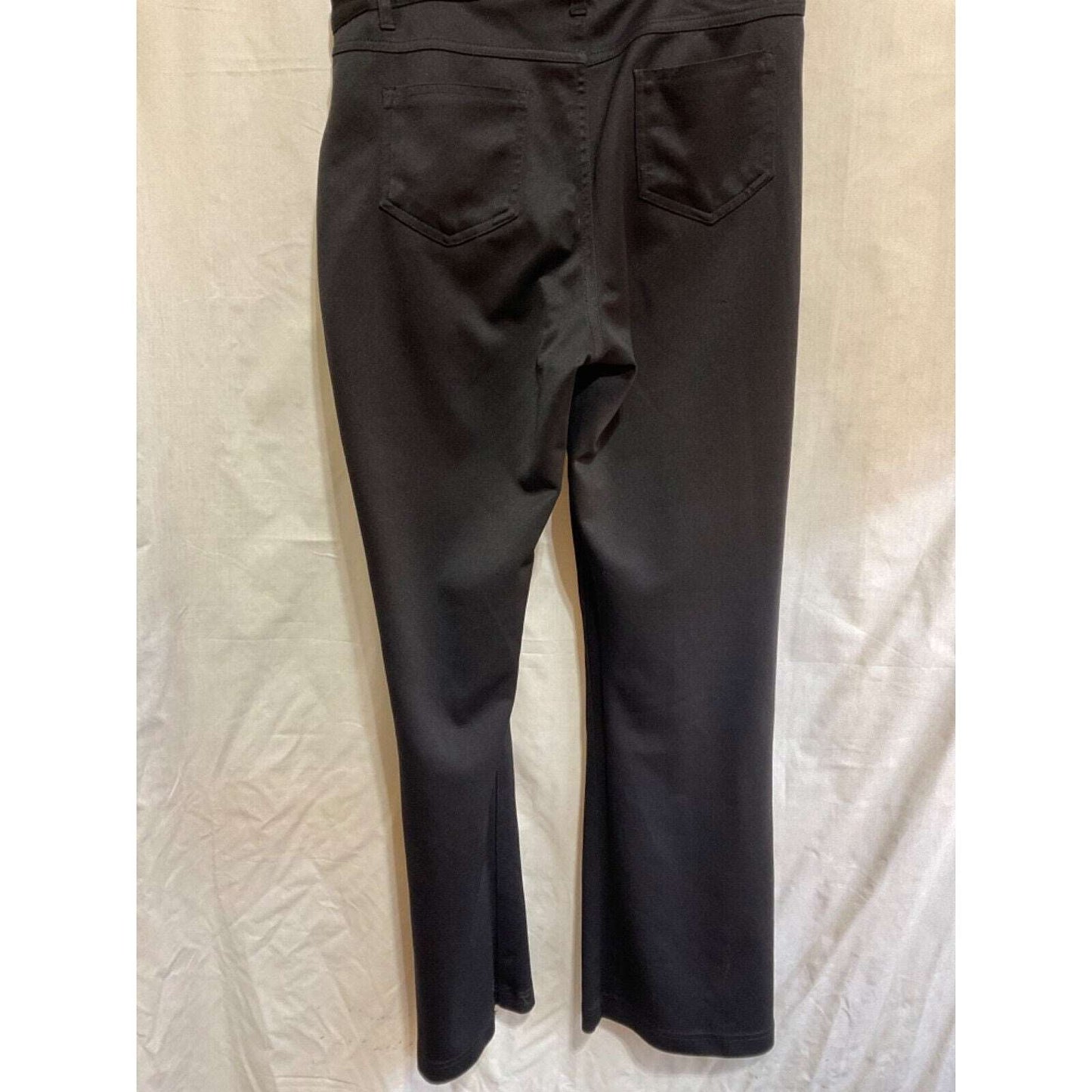 Giorgio Fiorlini Black Dress Pants 32x30 Polyester Spandex Zip Button Stretch