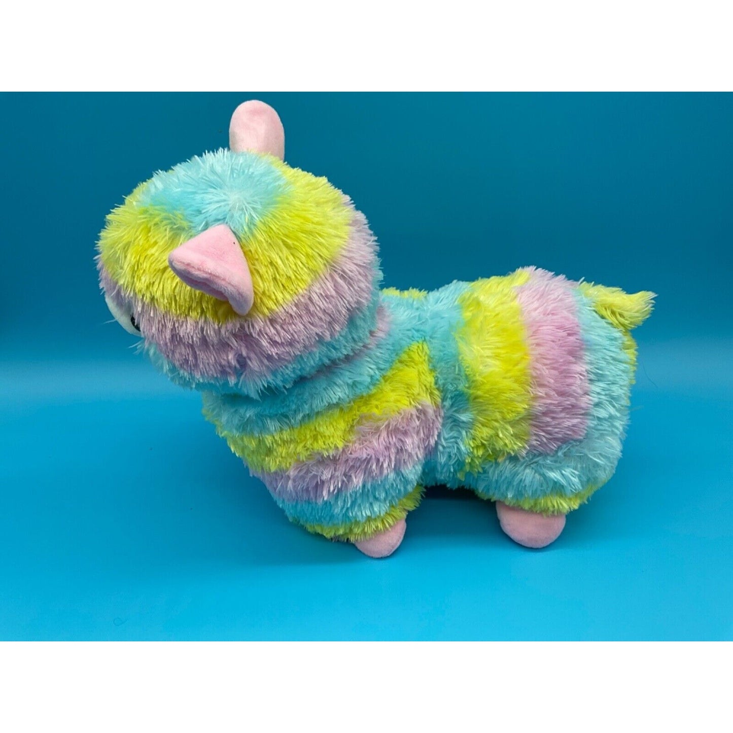 Alpacasso Rainbow Alpaca 12 inches Pastel Colors Pink, Yellow, Blue Plush Toy