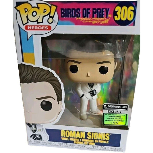 Funko POP Birds of Prey Roman Sionis #306 EE EXCL come with Collectible Card