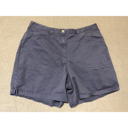 Villager Sport Liz Claiborne Navy Blue 100% Cotton Shorts Size 16