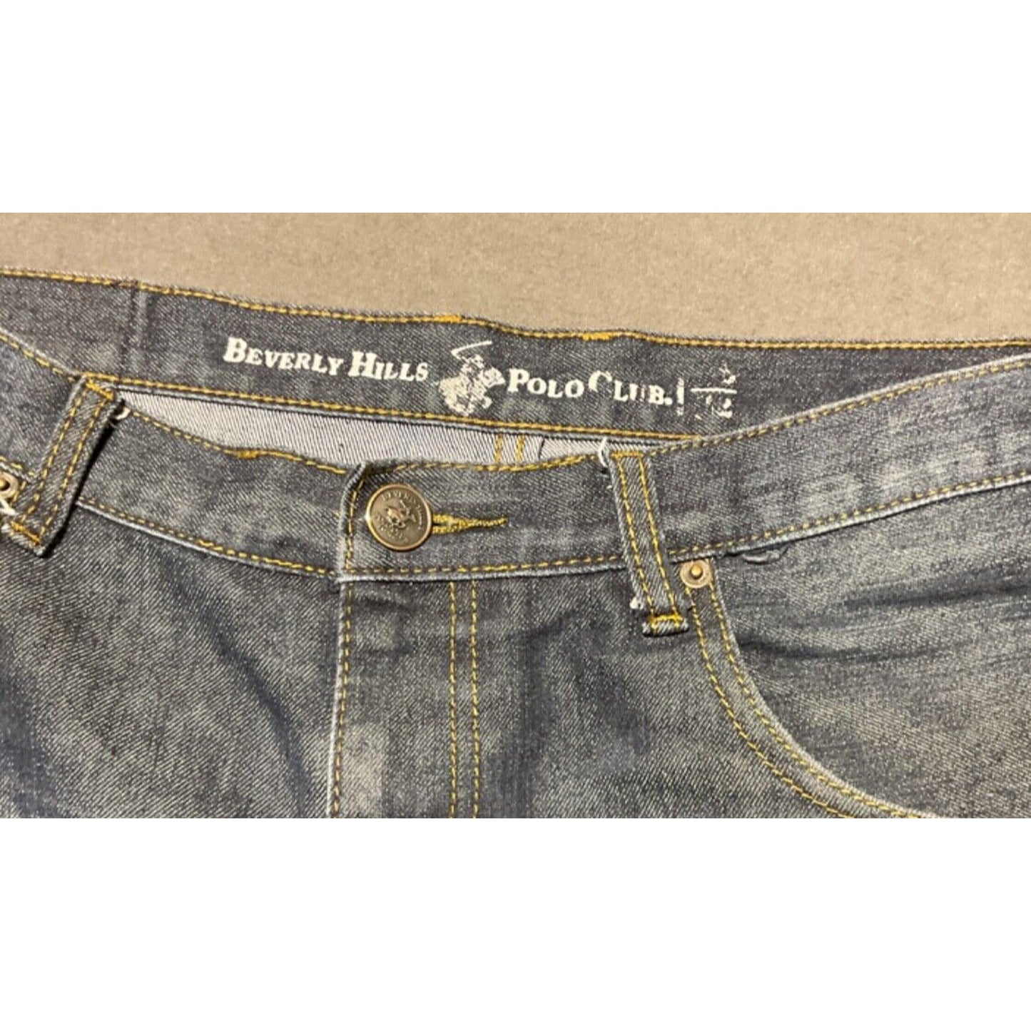 Beverly Hills Polo Club 36x32 Dark Wash Retro Blue Denim Jeans