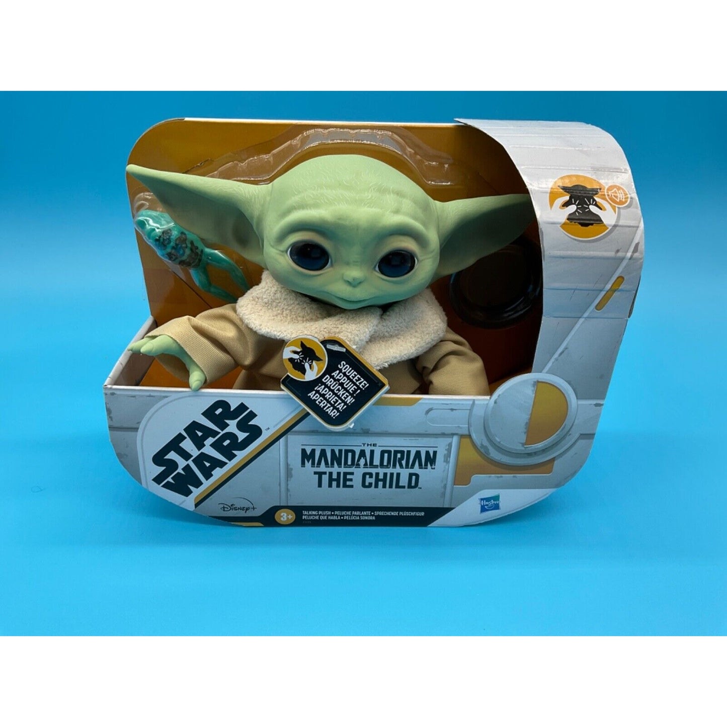 STAR WARS Mandalorian The Child Plush 7.5" Baby Yoda Frog & Bowl 10 Sounds NIB