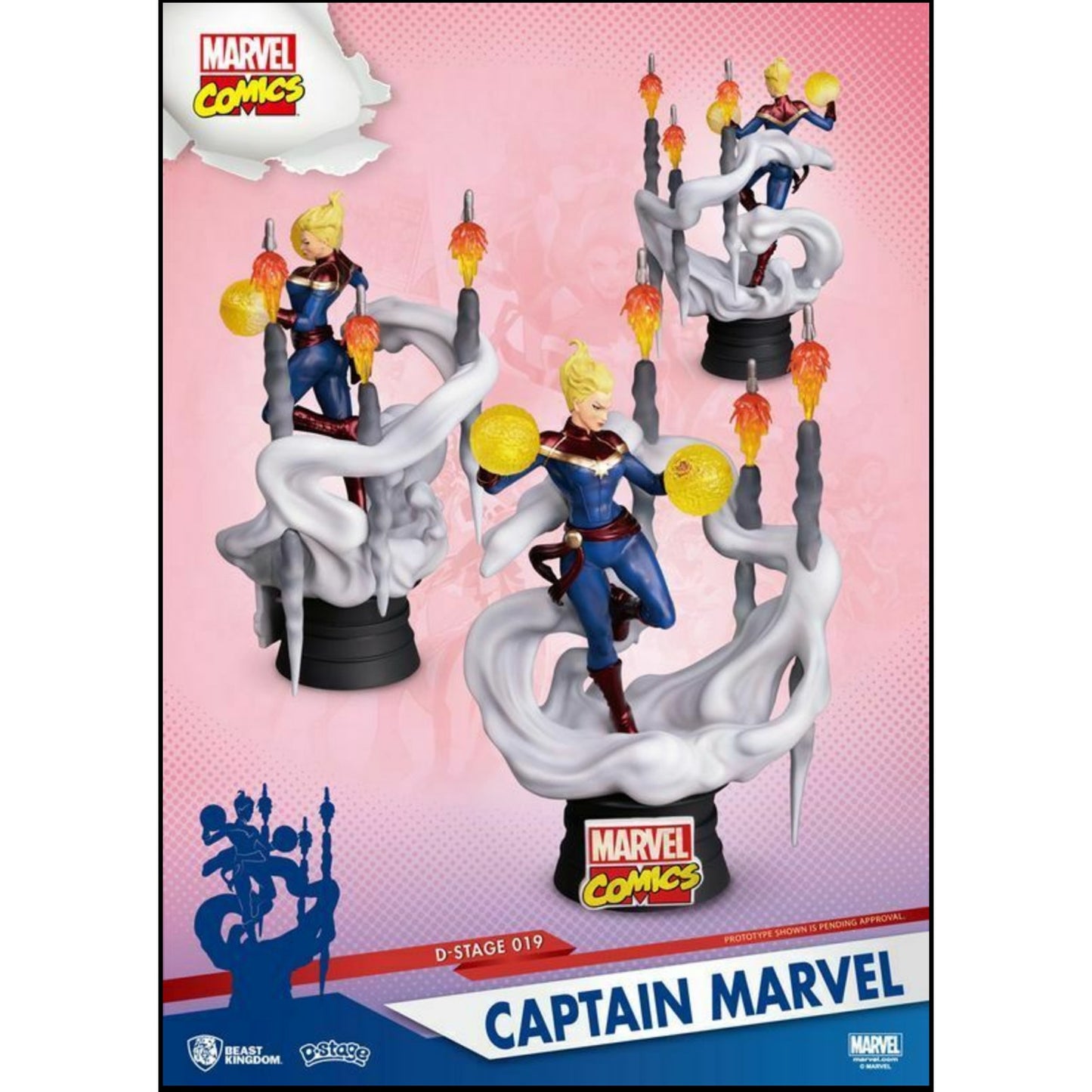 MARVEL COMICS CAPTAIN MARVEL DS-019 D-STAGE PX 6IN STATU - Sealed NIB