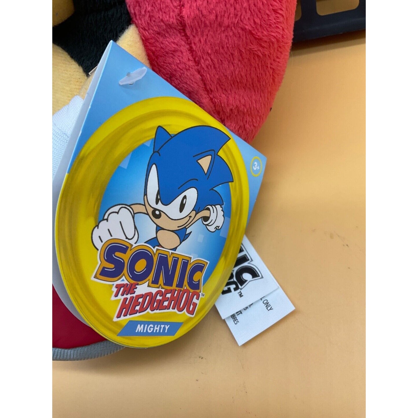 Jakks Pacific NWT Sonic The Hedgehog MIGHTY 9" UltraSoft Sega Video Game Plush