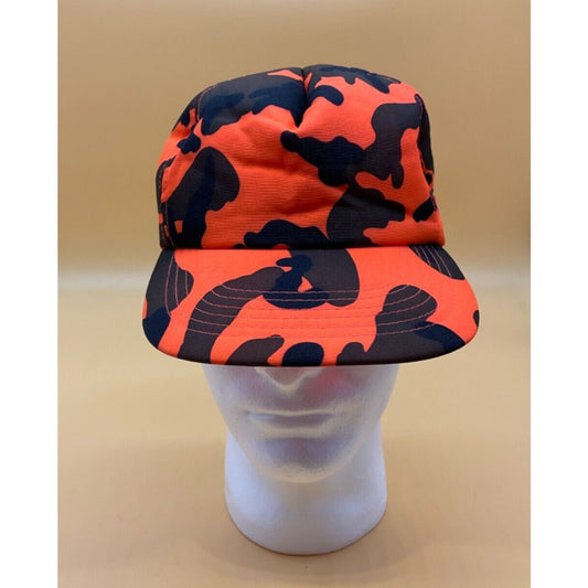 Winchester Camo Vintage 90's Baseball Hunting Hat Cap Adjustable Orange Camo