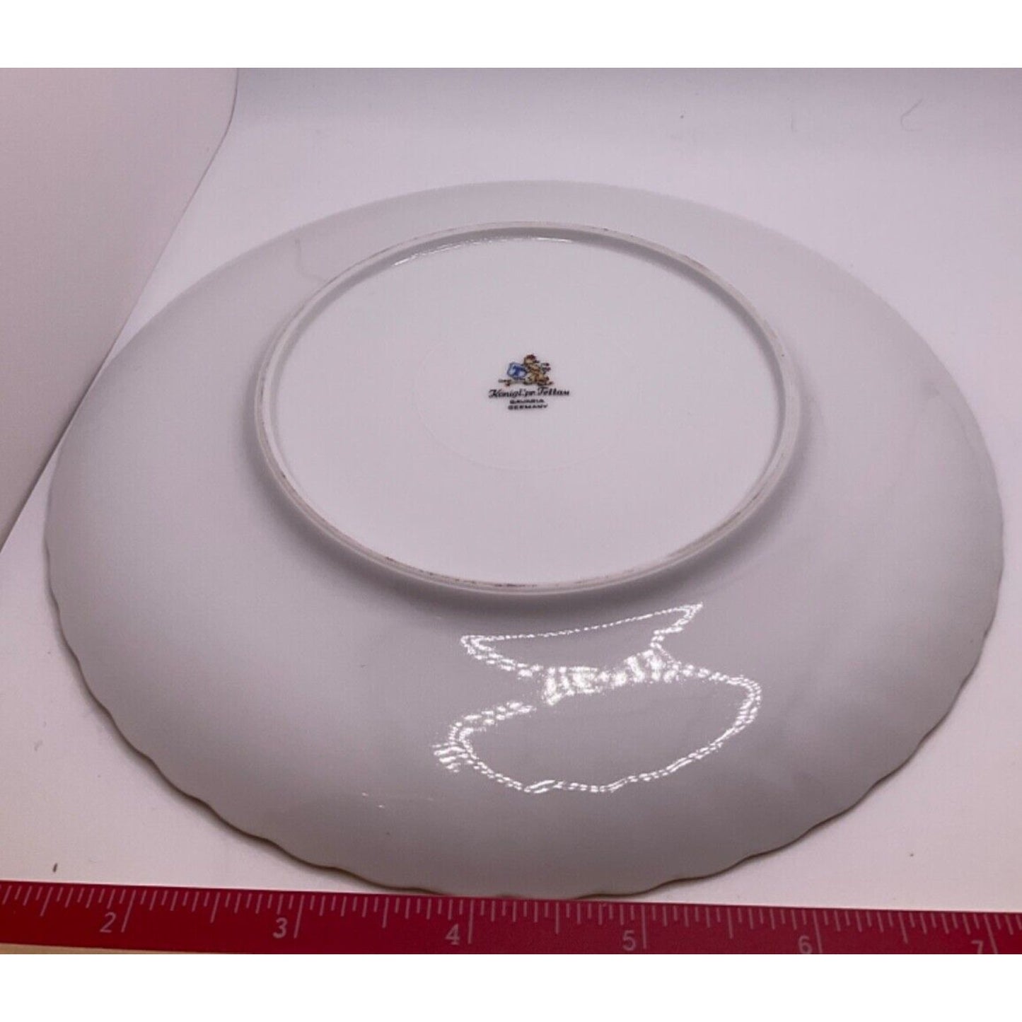 Vintage Königl. pr. Tettau Bavaria Salad Plate  8" Gold Trim Floral Konigl