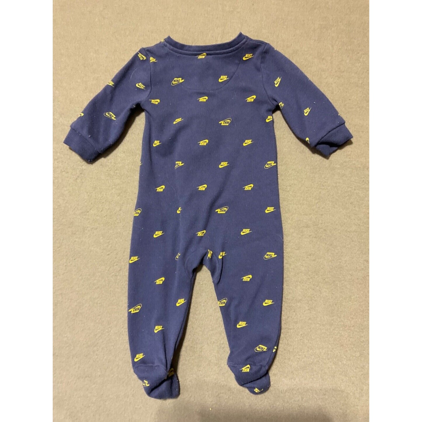 Baby Nike Infant Boys 6M One-Piece Full Zipper Footed Outfit