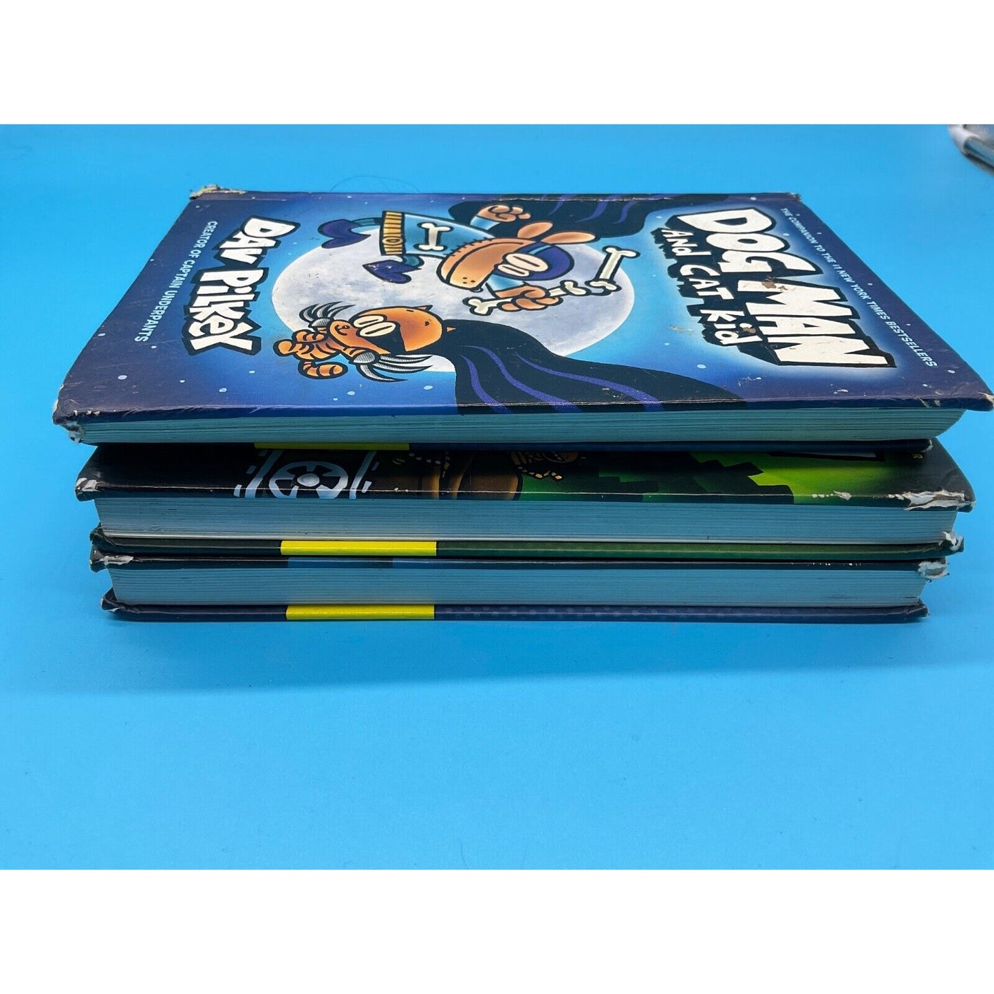 Dog Man Series Lot of 3 Books by Dav Pilkey Hardcover Dog Man Unleashed, Cat Kid