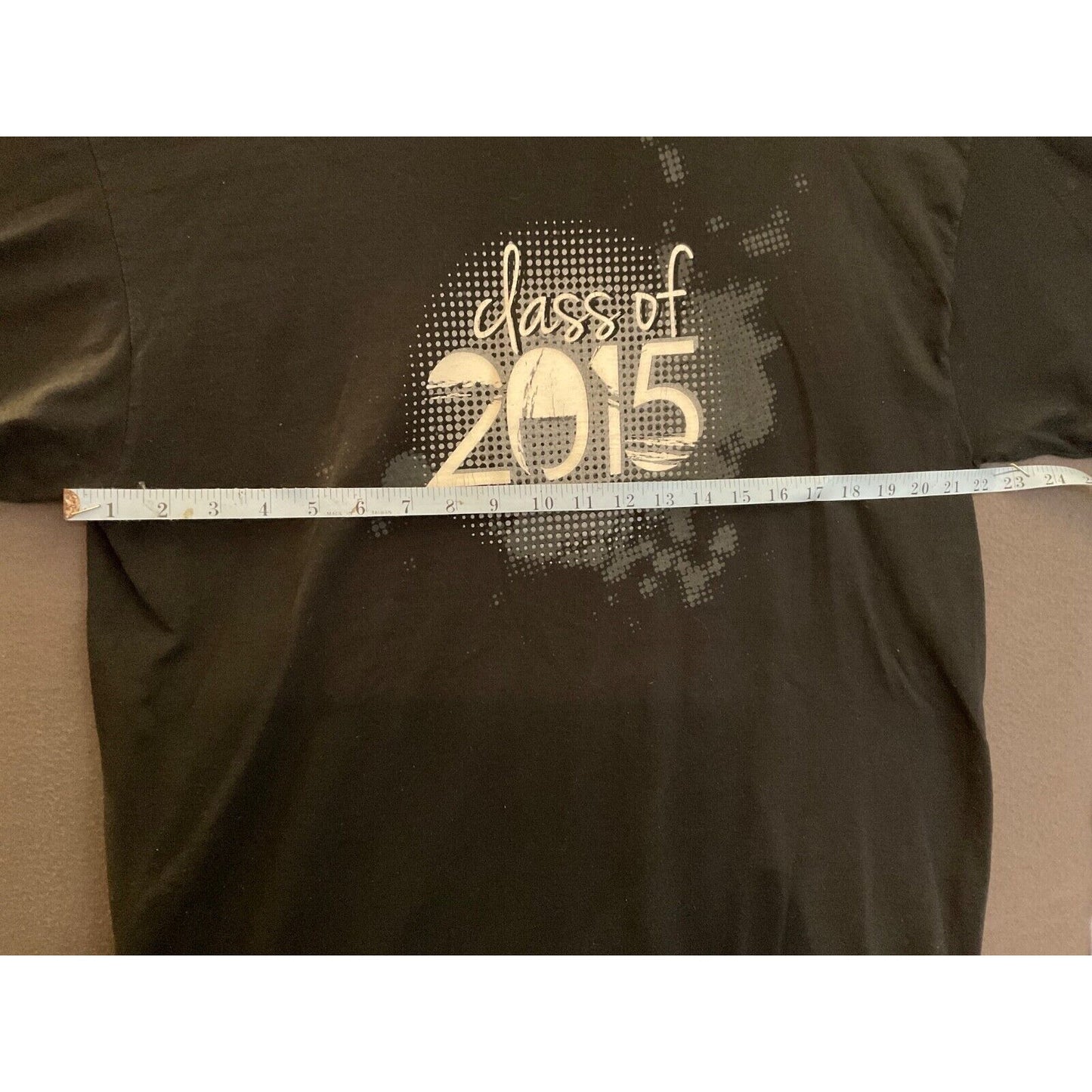 Class of 2015 T-Shirt XL Black Cotton Blend - Graduation Crew Neck Tee