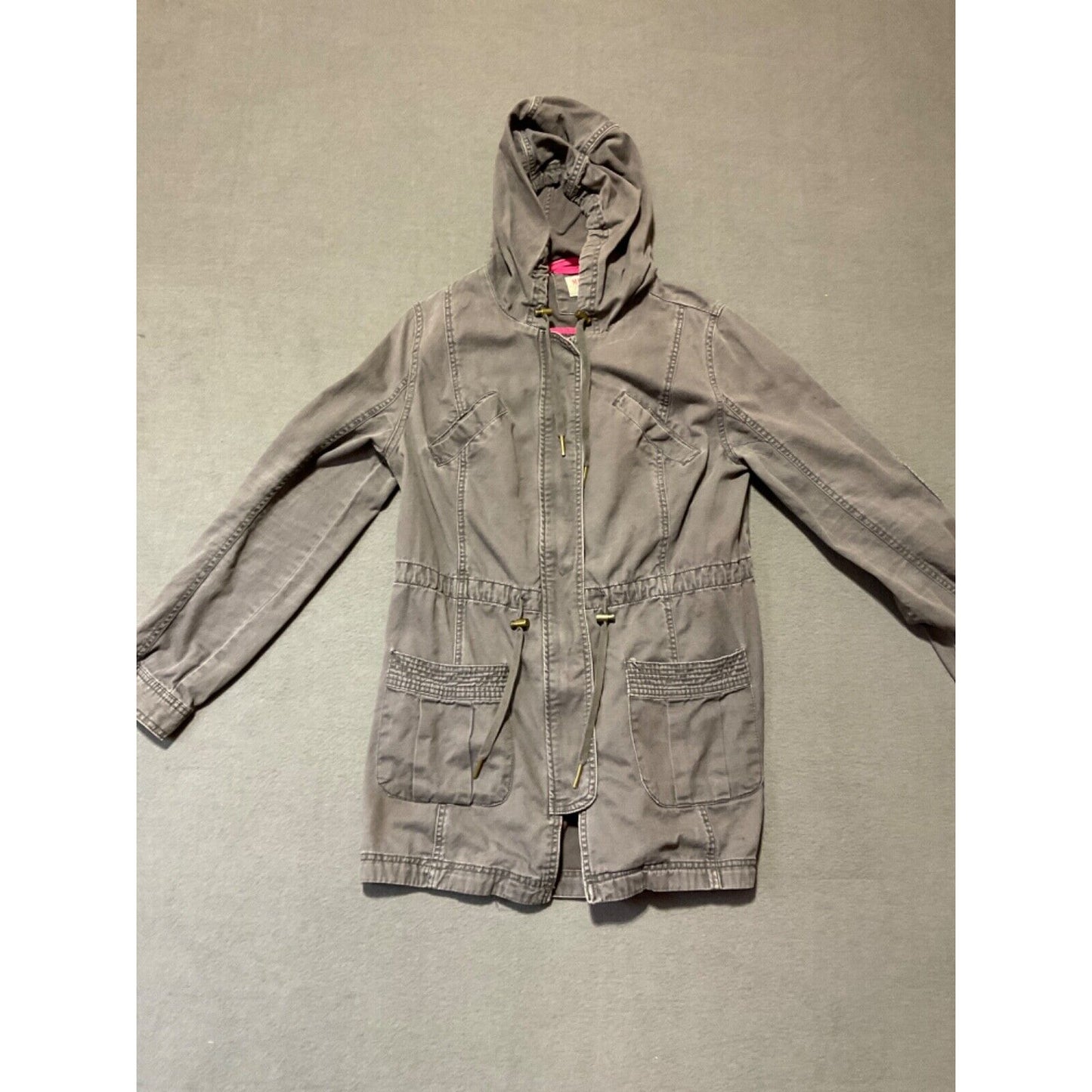 Mossimo Supply Co. Junior's Plus Size XXL Hooded Jacket Gray 100% Cotton