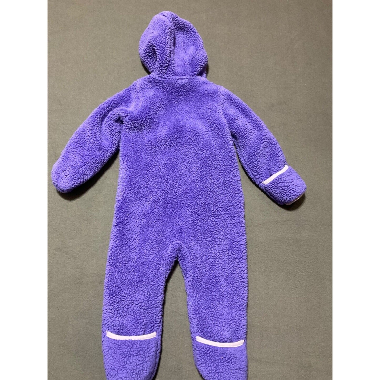 Snozu Infant Snowsuit 24 Months Blue Purple Fold-Over Mittens Toddler