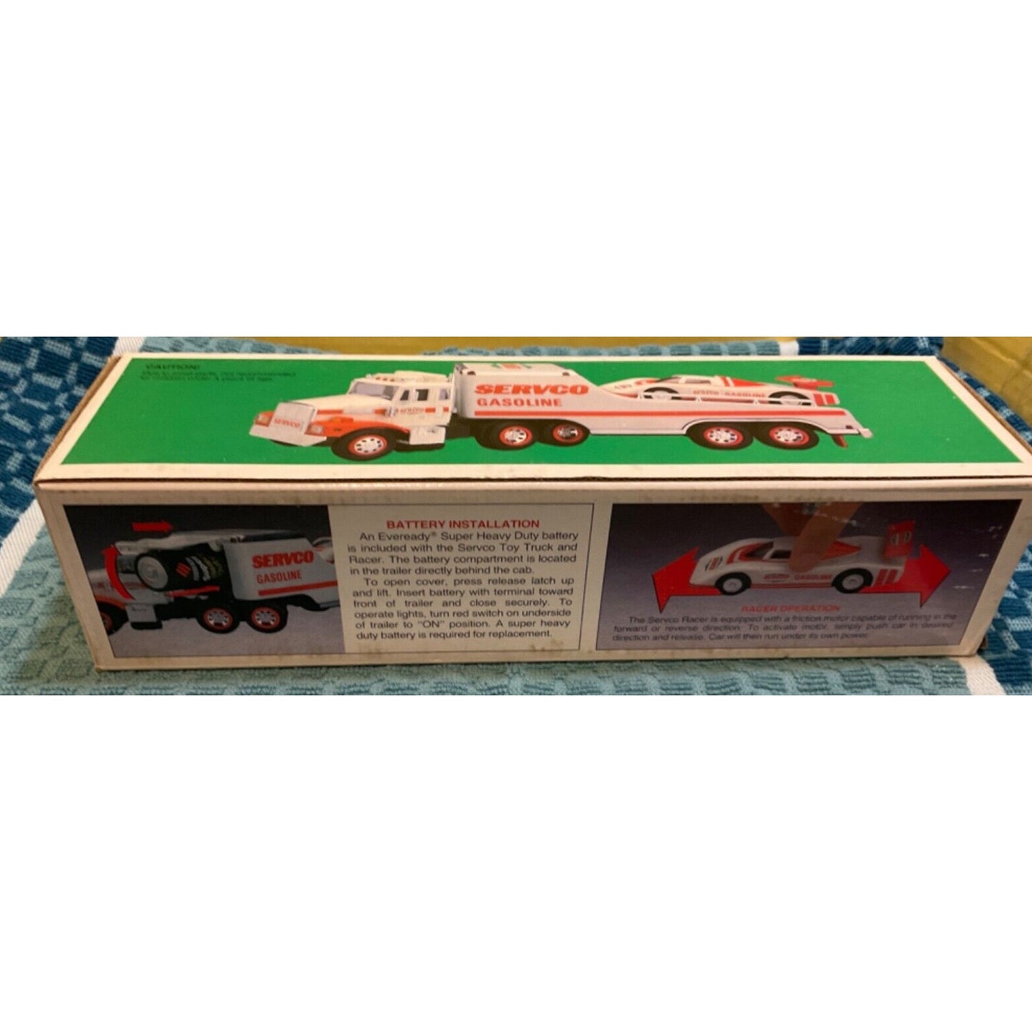 VTG 1987 Servco Gasoline Toy Truck Race Collectible NC with Box