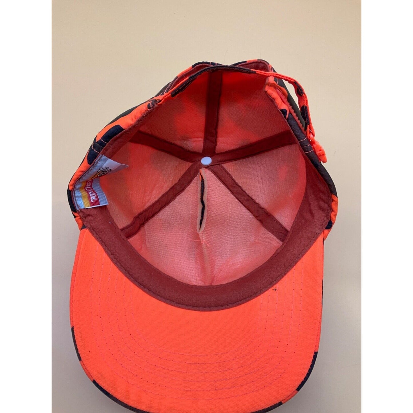 Winchester Camo Vintage 90's Baseball Hunting Hat Cap Adjustable Orange Camo