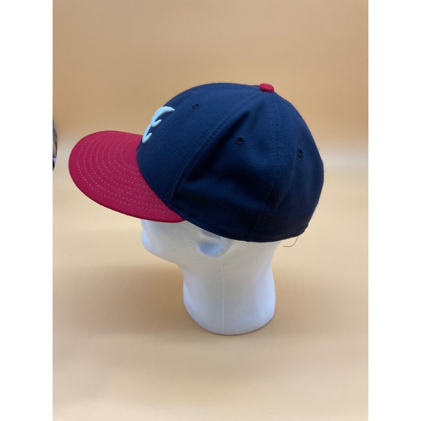 Atlanta Braves Hat Cap 7 1/4 New Era 59Fifty Blue Red On Field MLB Made In USA