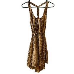 Jessica Simpson Animal Print Sleeveless Dress, Small, 100% Polyester, Lined