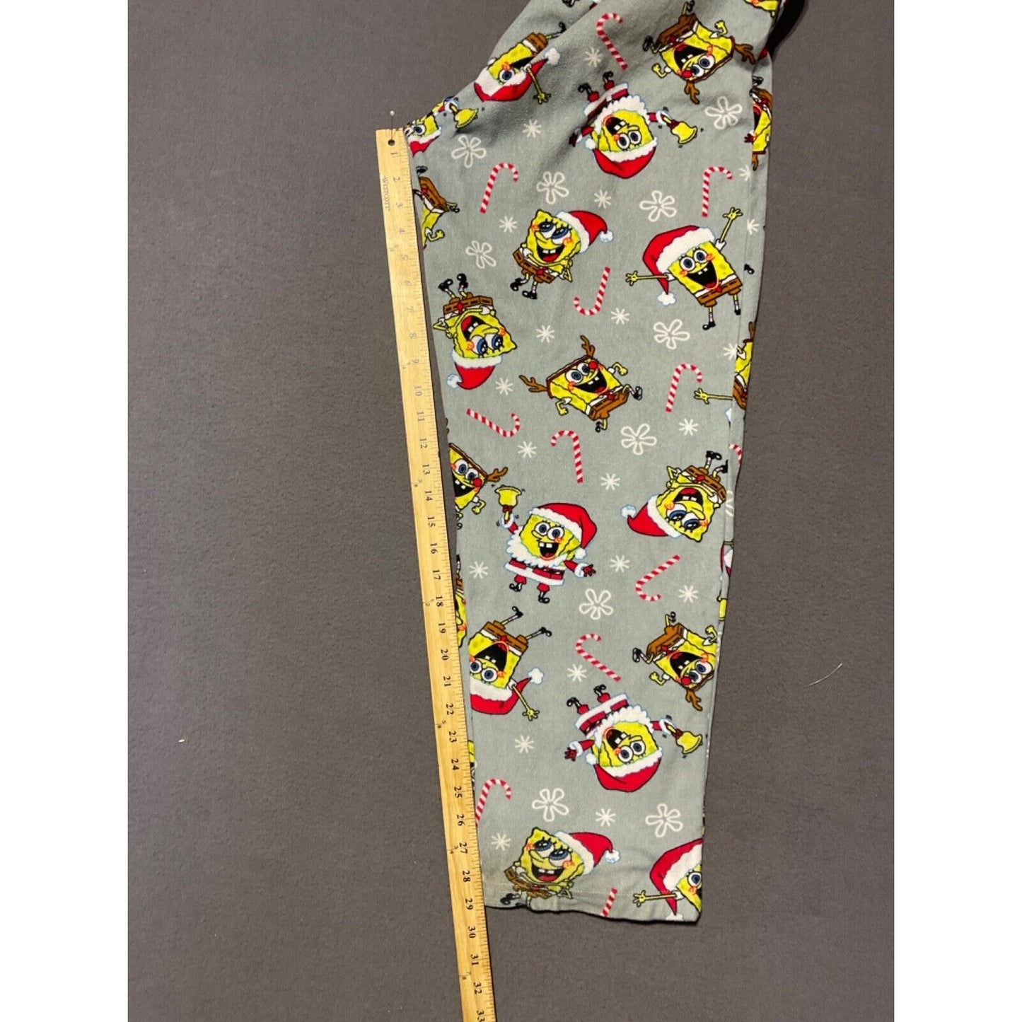 Nickelodeon SpongeBob SquarePants Santa Christmas PJs Sleep Lounge Pants Size M