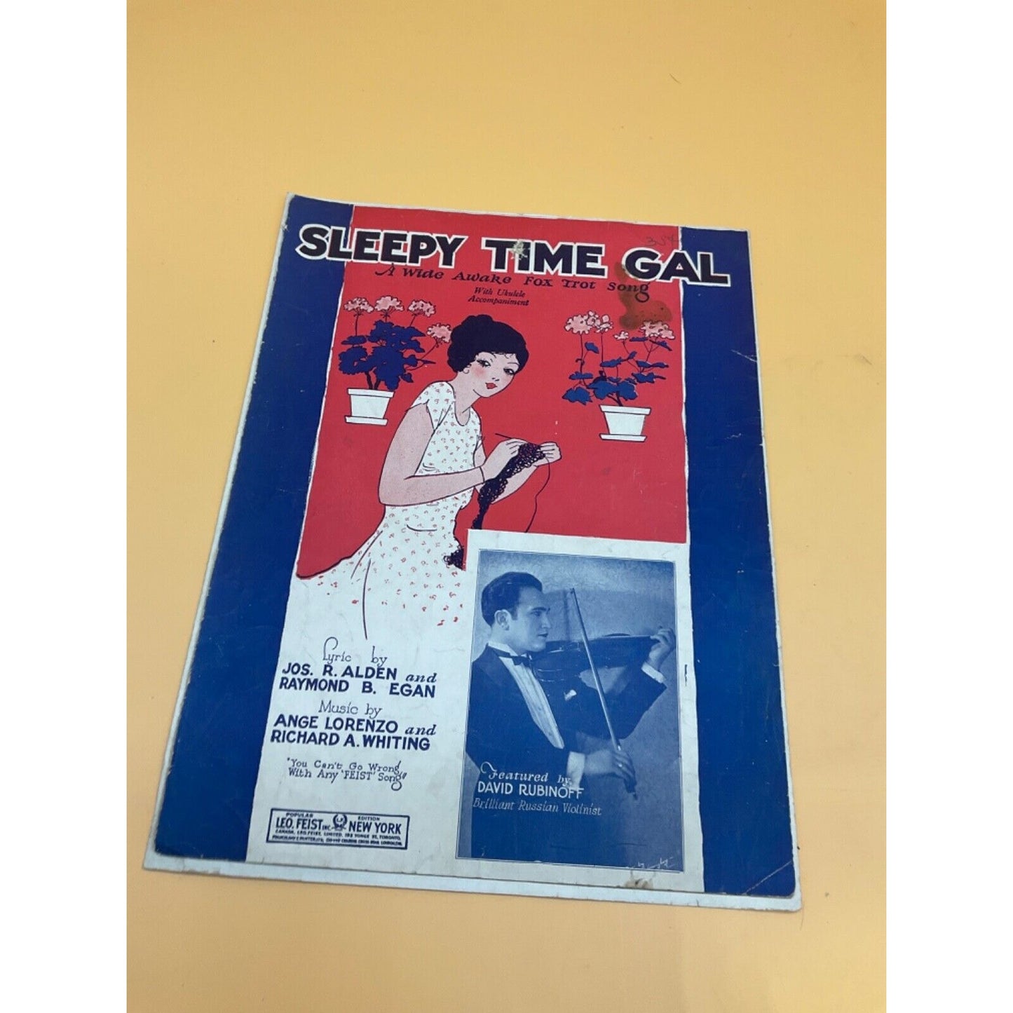 4 Vintage Sheet Music – Romantic and Dreamy Themes, "Dream Kisses," "Sleepy Time