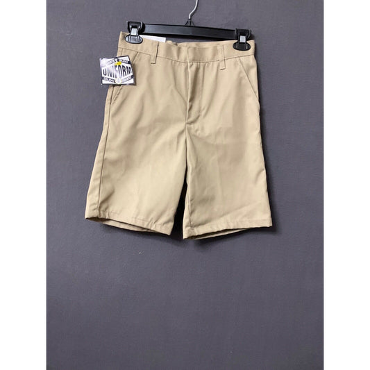 Authentic Galaxy Shorts Boys 8 Khaki Chino School Uniform Adjustable Waist NWT