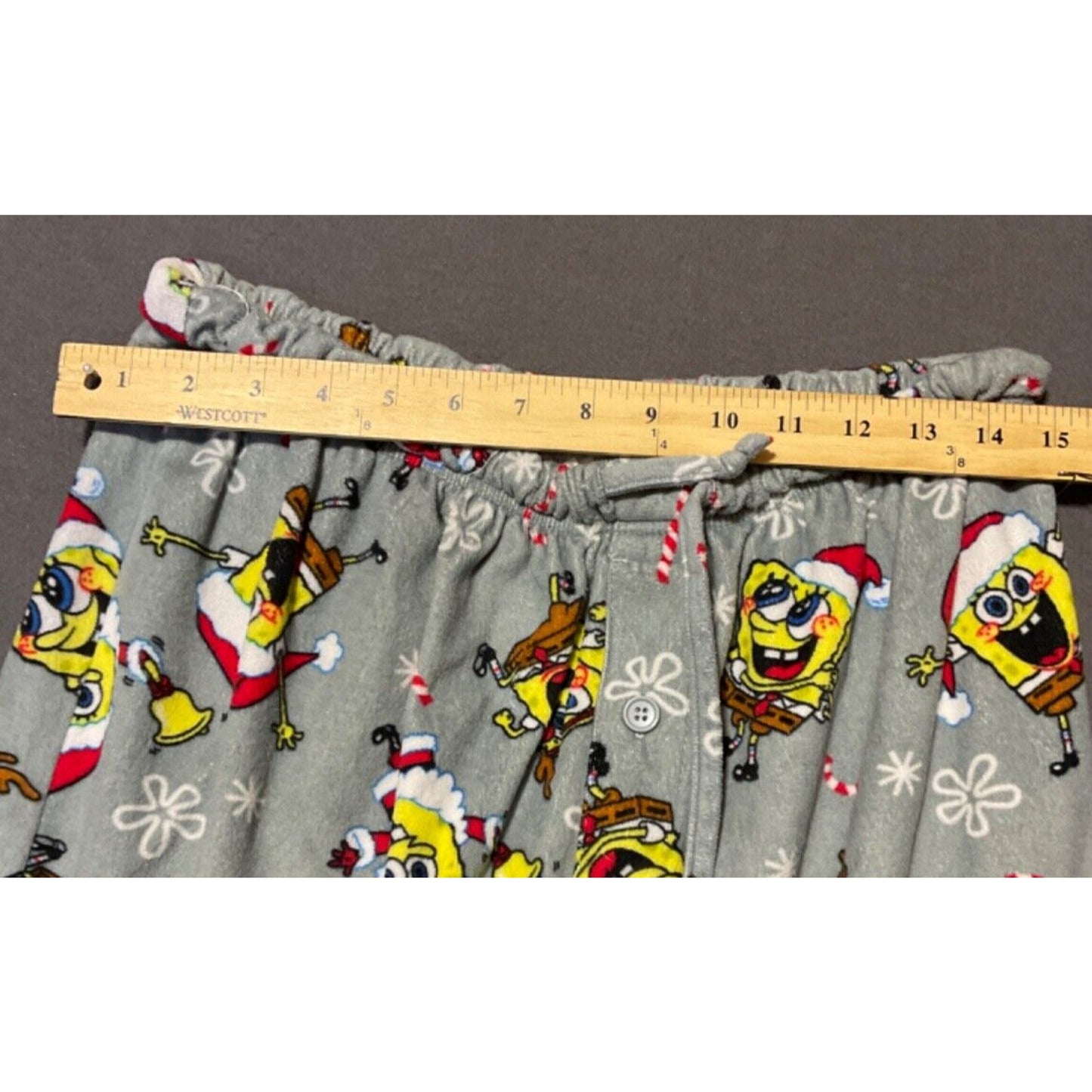 Nickelodeon SpongeBob SquarePants Santa Christmas PJs Sleep Lounge Pants Size M