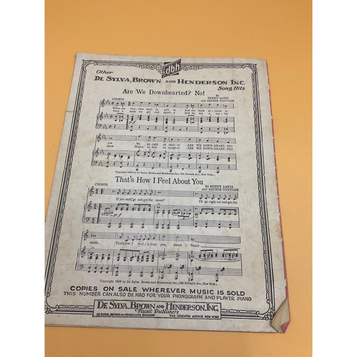 Antique Sheet Music Collection – "Here Am I – Broken Hearted" 1920s & 1930s