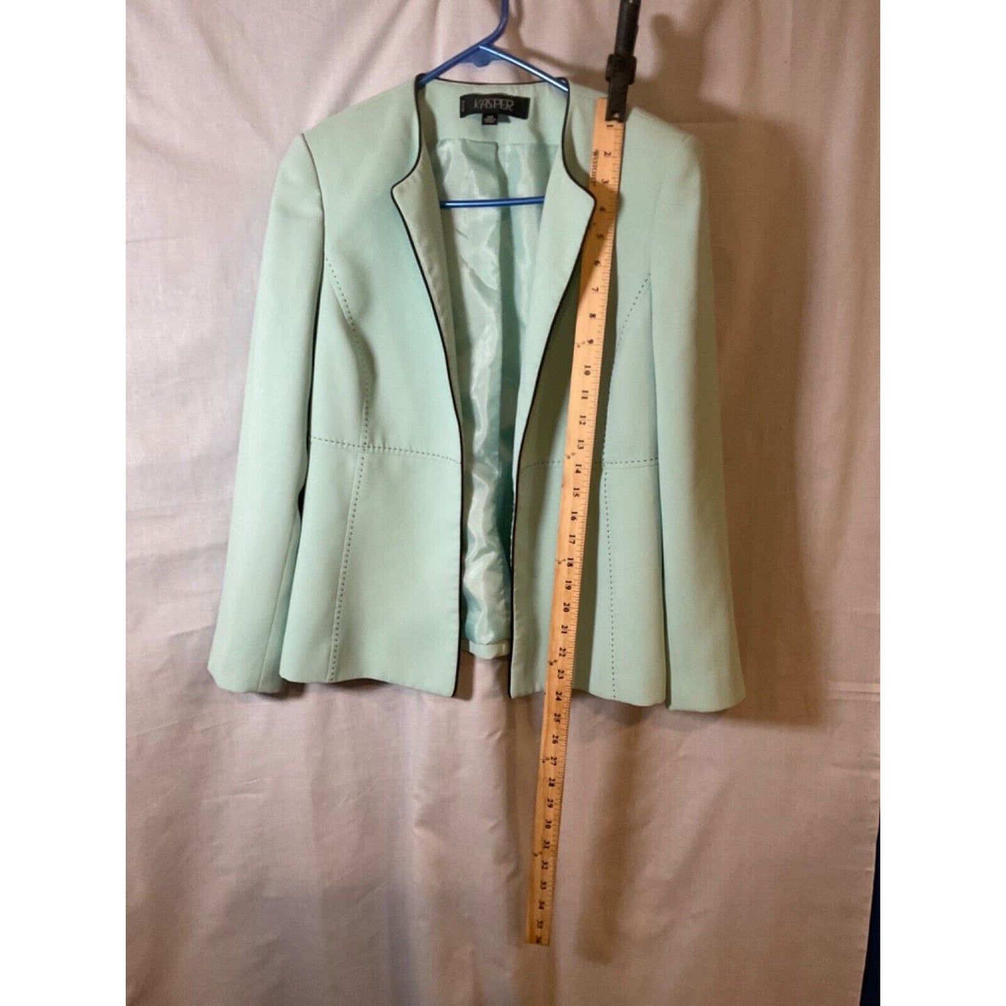 Kasper Petite Suit Set Womens Size 10P 2 Piece Blazer Jacket Pencil Skirt