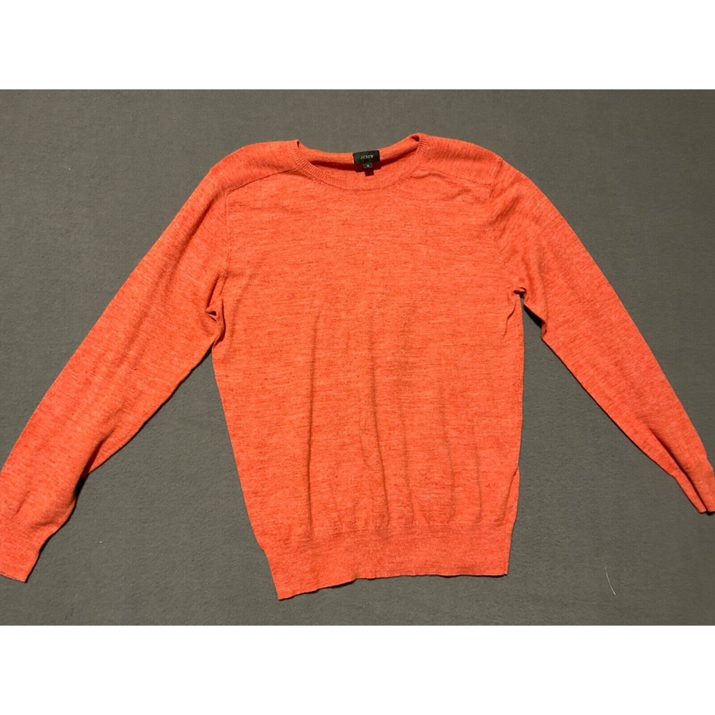 J.Crew Women's Small Lightweight Knit Sweater Orange Crewneck Casual Layering