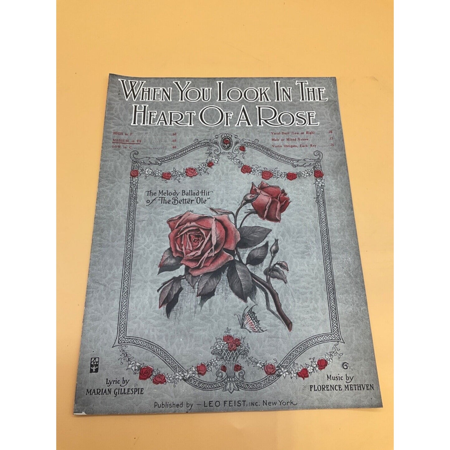 4 Vintage Sheet Music – Romantic and Dreamy Themes, "Dream Kisses," "Sleepy Time