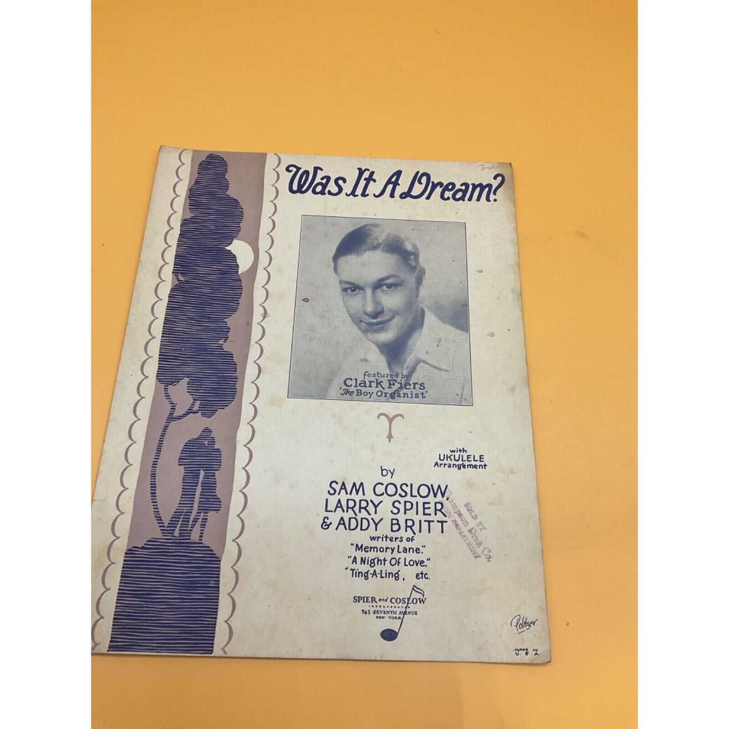 4 Vintage Sheet Music – Romantic and Dreamy Themes, "Dream Kisses," "Sleepy Time