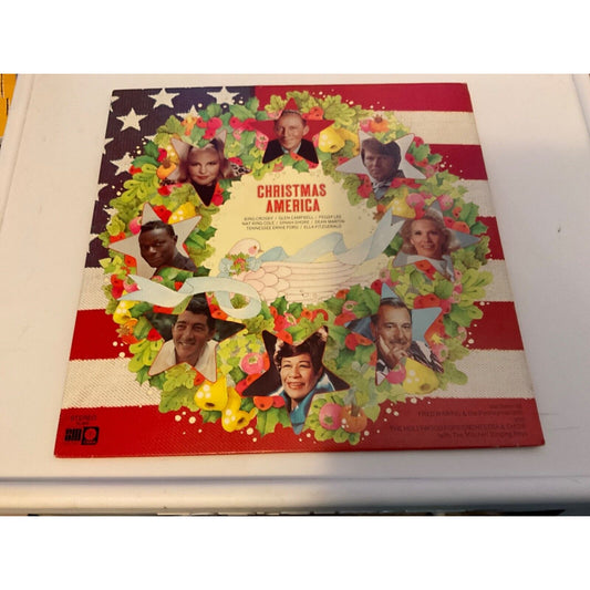 VINTAGE VINYL RECORD - CHRISTMAS AMERICA: BING COSBY, GLEN CAMPBELL, PEGGY…