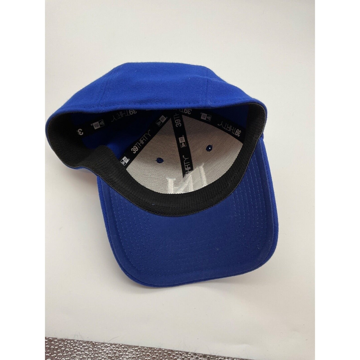 New Era 39Thirty Unisex Blue Cap Embroidered "LN" Small-Medium New