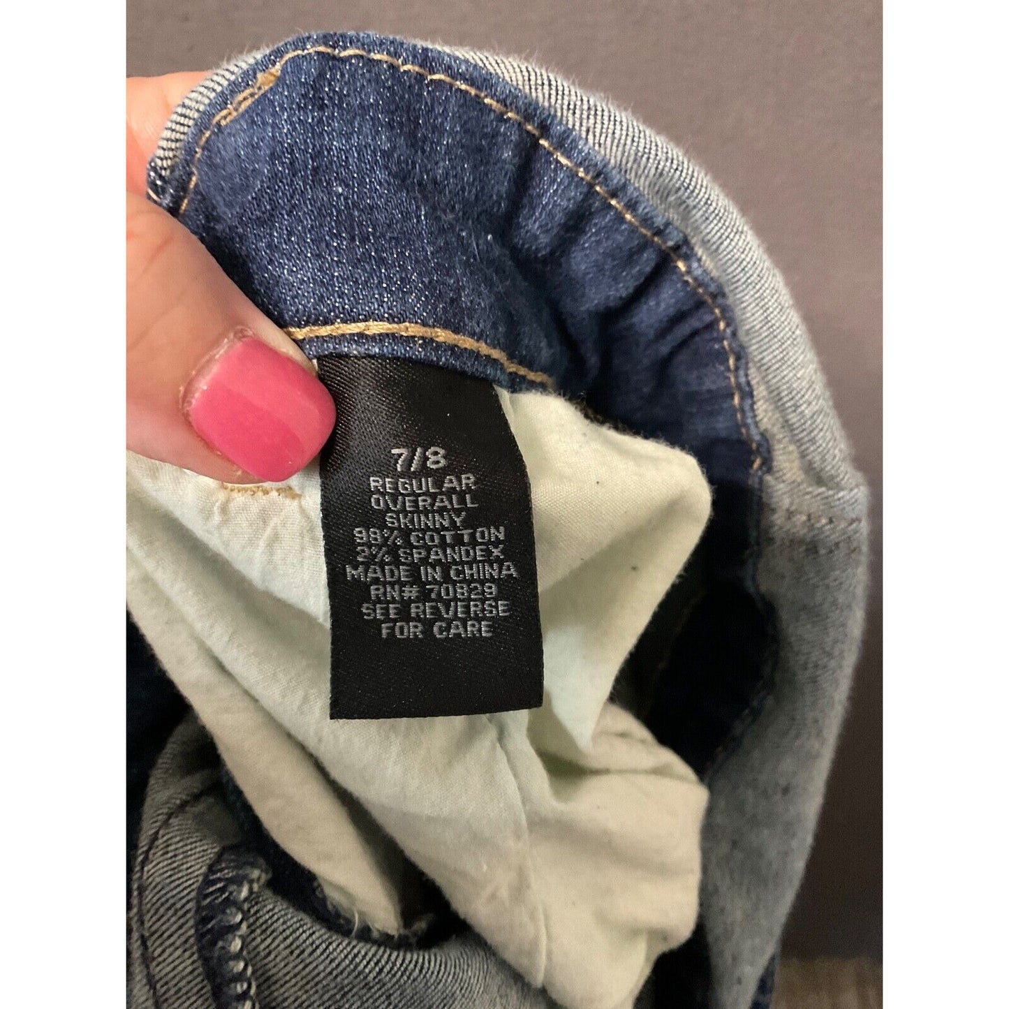 Rue 21 Distressed Denim Overalls Juniors 7/8 Skinny Jeans Bib Retro Chore