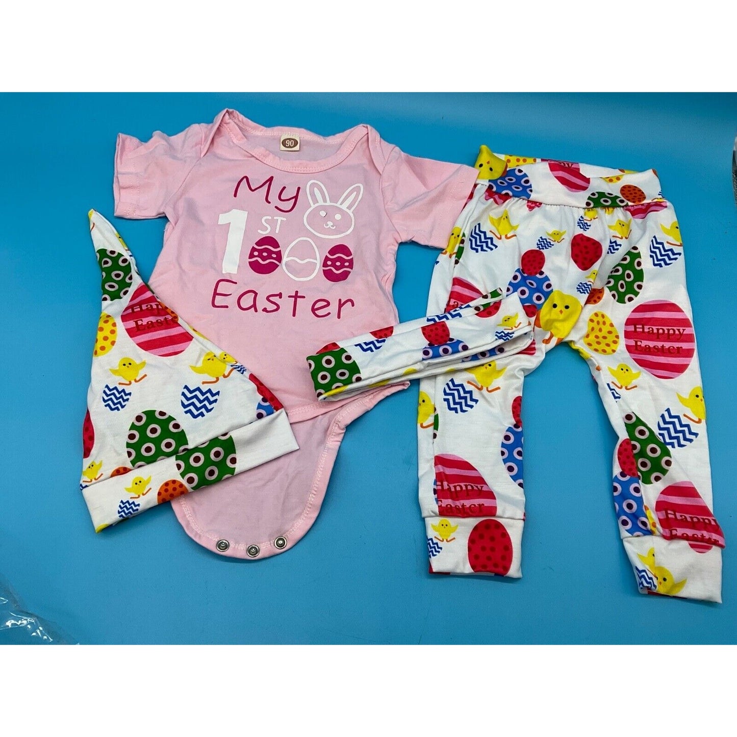 Baby Girl Easter Outfit 12-18M 4pc Set Bunny Chick Spring Clothes