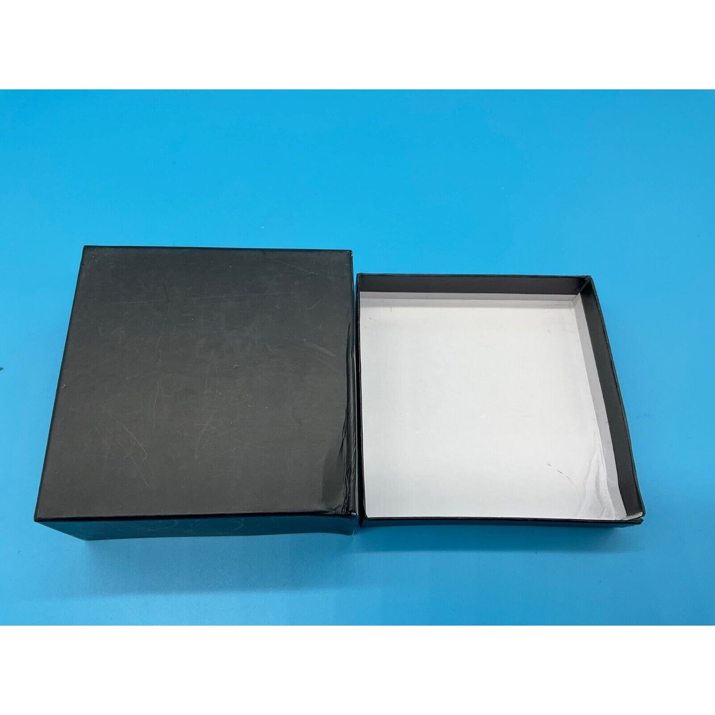 Yves Saint Laurent Luxury Black Gift Box 5x5 Inches with Dust Cover EMPTY BOX
